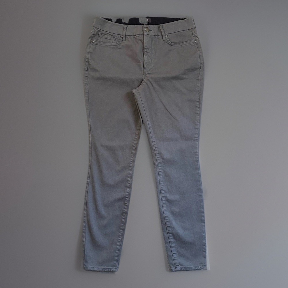 NYDJ Jeans Womens Medium Gray‎ Skinny Lift Tuck Waist Match Overcast Stretch